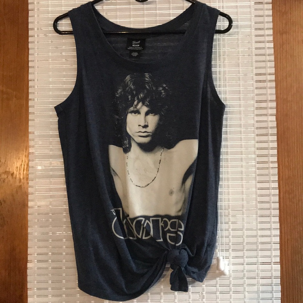 the doors graphic, tie front tank top